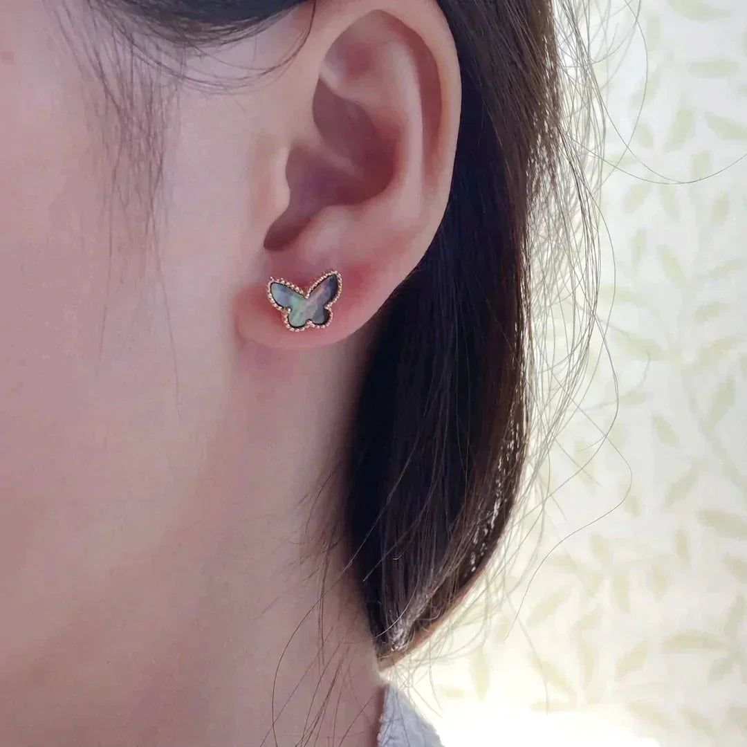 [Love Lucky]BUTTERFLY DARK MOP  EARRINGS