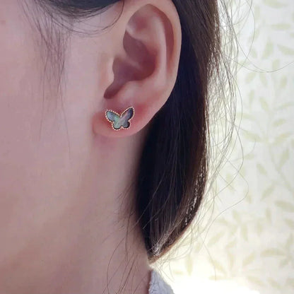 [Love Lucky]BUTTERFLY DARK MOP  EARRINGS