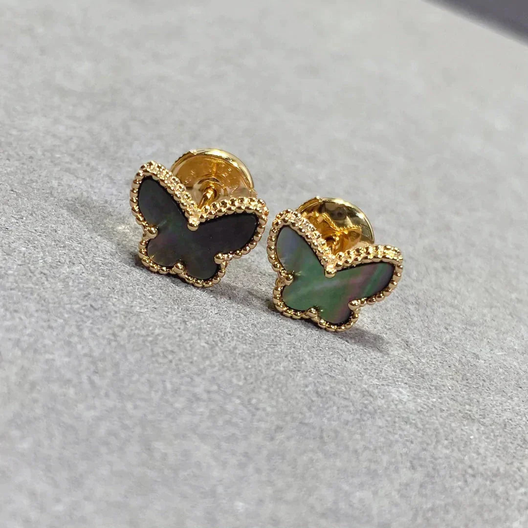 [Love Lucky]BUTTERFLY DARK MOP  EARRINGS