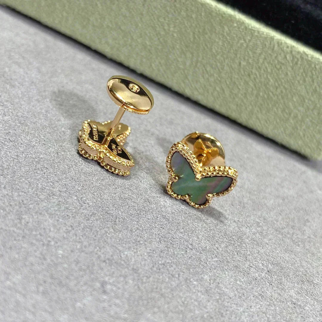 [Love Lucky]BUTTERFLY DARK MOP  EARRINGS