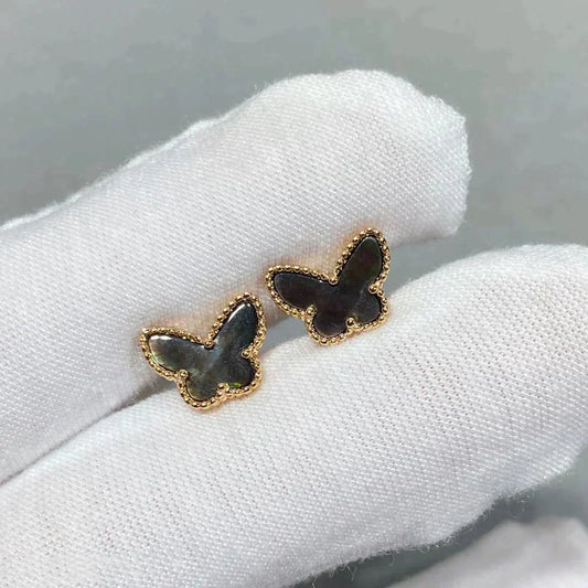 [Love Lucky]BUTTERFLY DARK MOP  EARRINGS