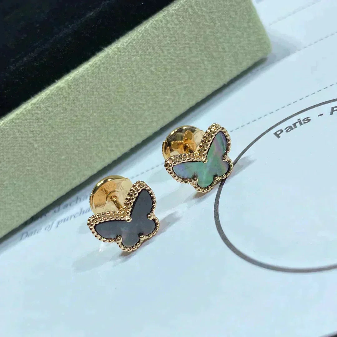 [Love Lucky]BUTTERFLY DARK MOP  EARRINGS