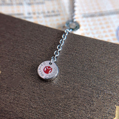 [Love Lucky]ZERO 1 BLACK CERAMIC SILVER NECKLACE