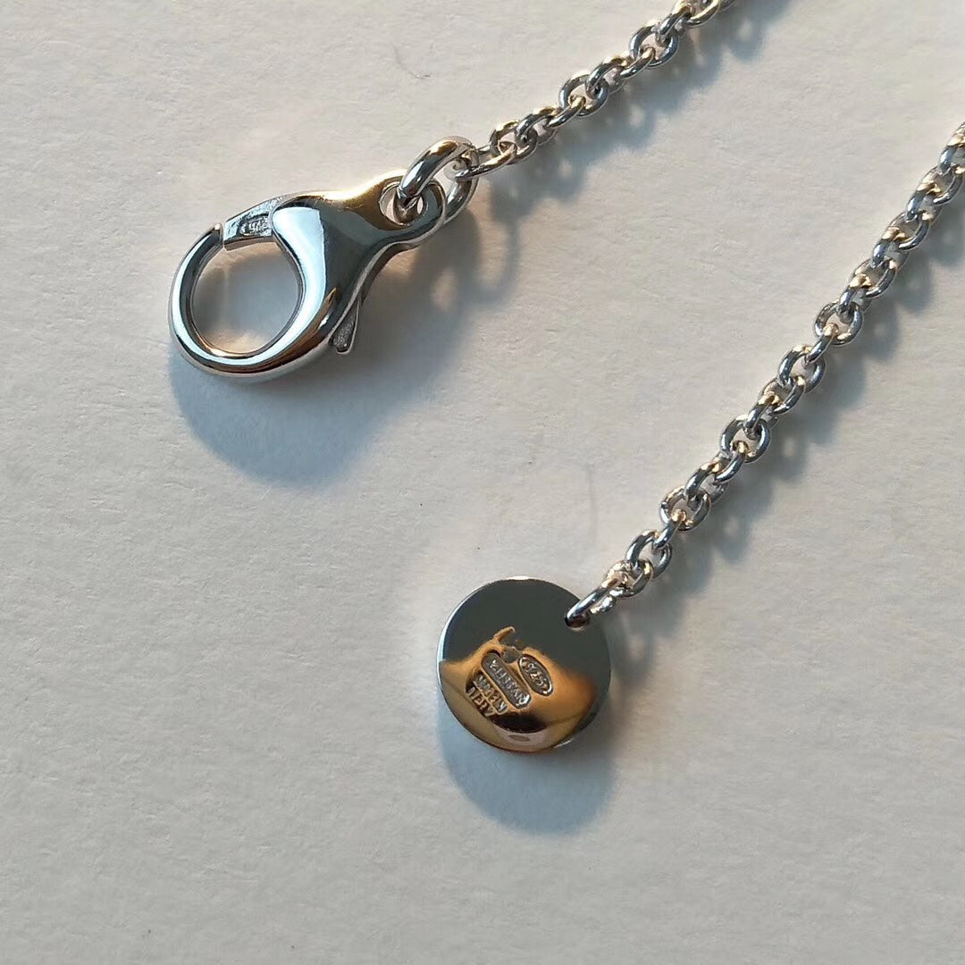 [Love Lucky]ZERO 1 BLACK CERAMIC SILVER NECKLACE