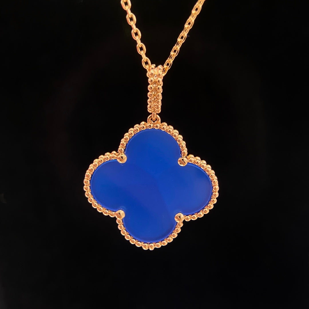 [Love Lucky]CLOVER 25MM NECKLACE TURQUOISE ROSE GOLD