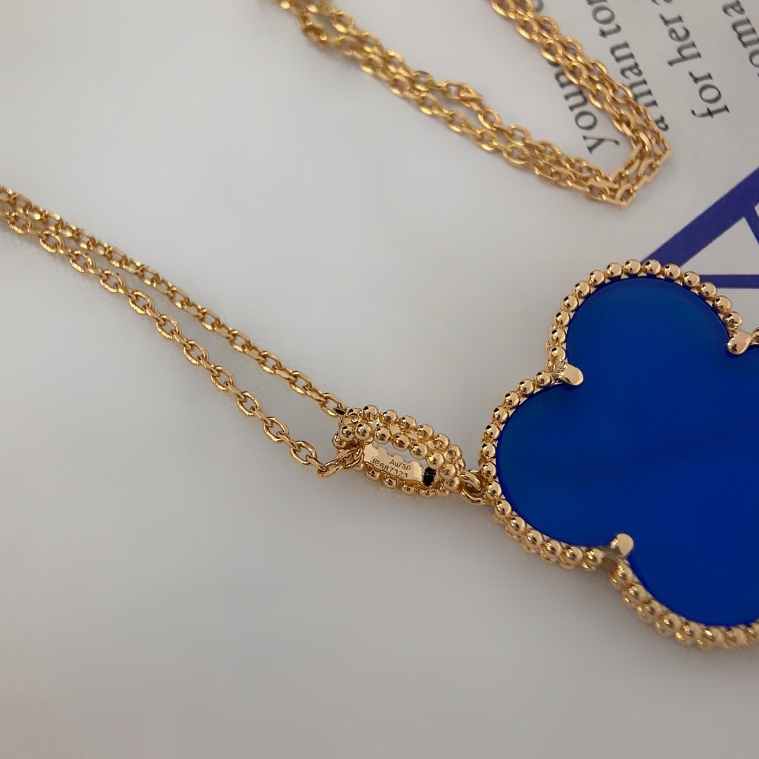 [Love Lucky]CLOVER 25MM NECKLACE TURQUOISE ROSE GOLD