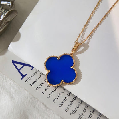 [Love Lucky]CLOVER 25MM NECKLACE TURQUOISE ROSE GOLD