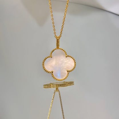 [Love Lucky]CLOVER 25MM MOP LARGE PENDANT NECKLACE
