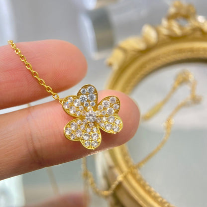 [Love Lucky]FLOWER DIAMOND NECKLACE