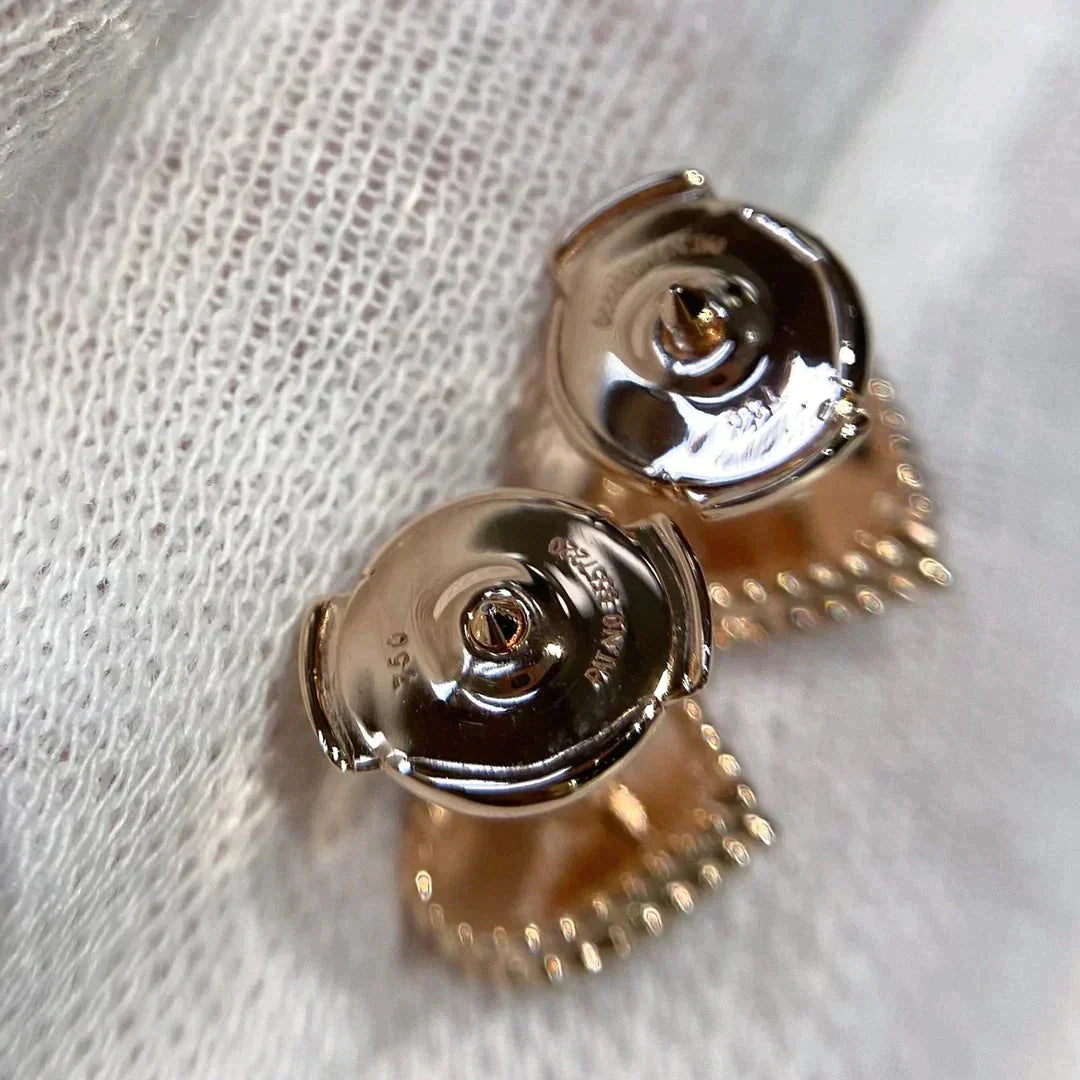 [Love Lucky]HEART CARNELIAN STUD EARRINGS
