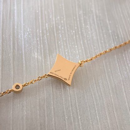 [Love Lucky]COLOR STAR PINK GOLD DIAMOND BRACELET