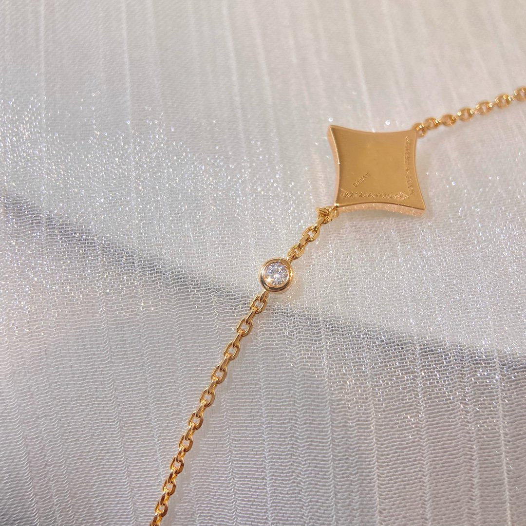 [Love Lucky]COLOR STAR PINK GOLD DIAMOND BRACELET