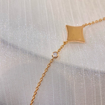 [Love Lucky]COLOR STAR PINK GOLD DIAMOND BRACELET