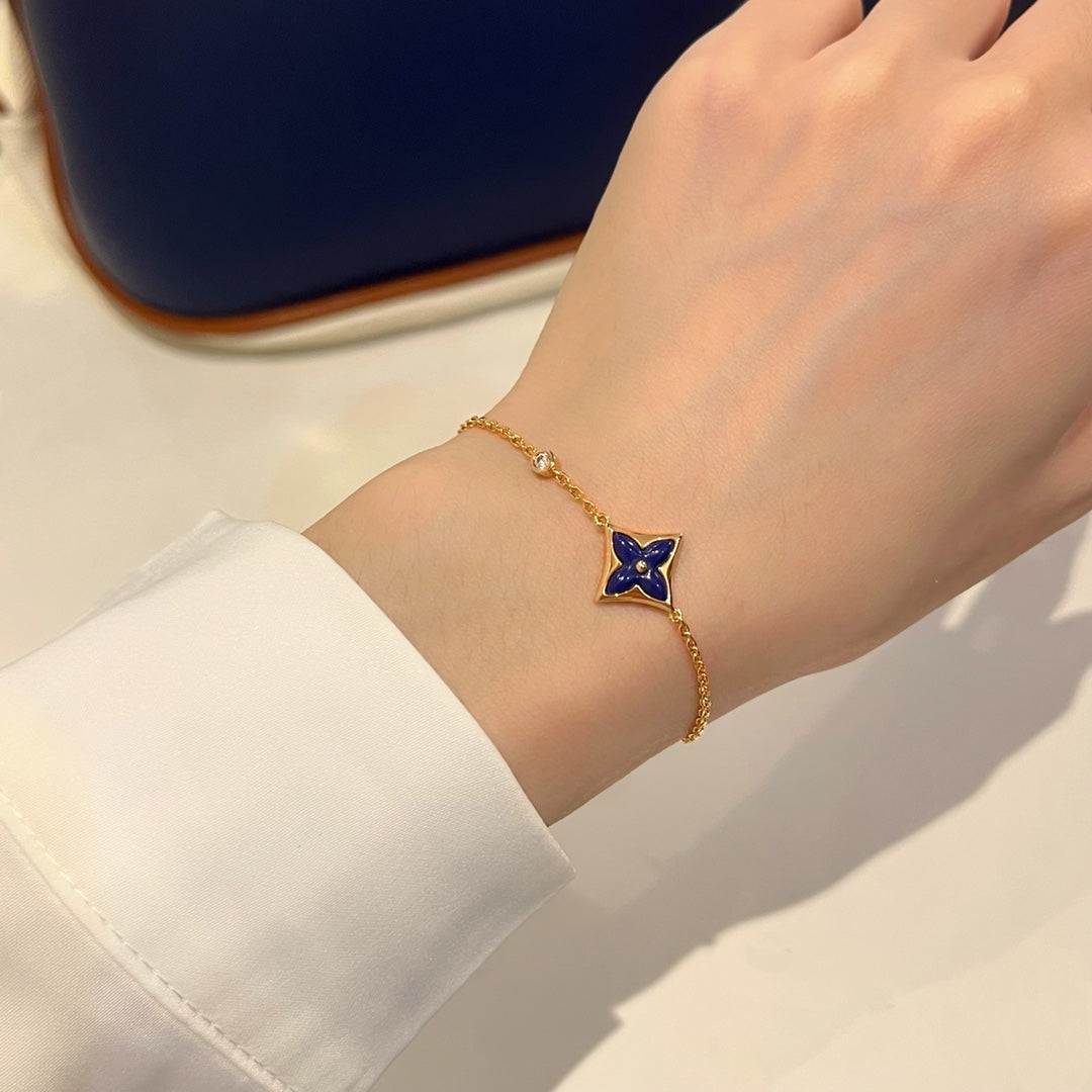 [Love Lucky]COLOR STAR PINK GOLD DIAMOND BRACELET