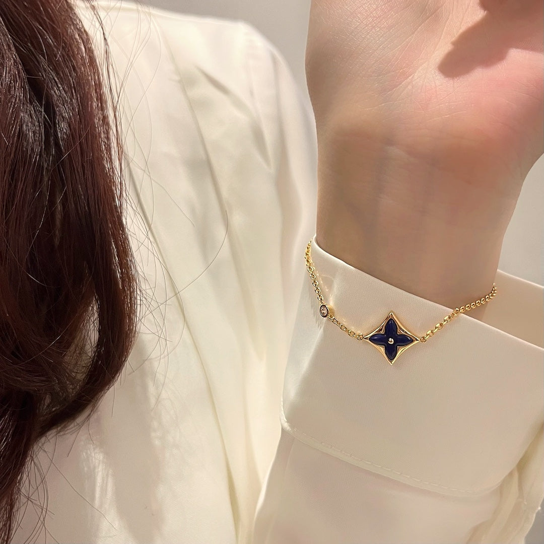 [Love Lucky]COLOR STAR PINK GOLD DIAMOND BRACELET