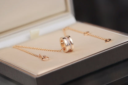 [Love Lucky]ZERO 1 PINK GOLD DIAMOND NECKLACE