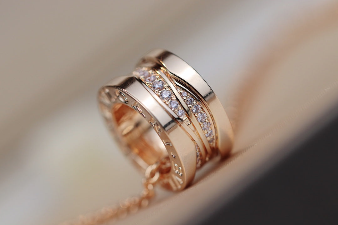 [Love Lucky]ZERO 1 PINK GOLD DIAMOND NECKLACE