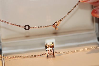 [Love Lucky]ZERO 1 ROCK PEDANT PINK GOLD BLACK NECKLACE