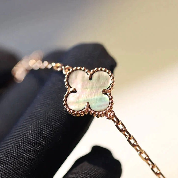 [Love Lucky]CLOVER 20 MOTIFS DARK MOP DIAMOND  NECKLACE