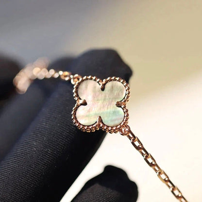 [Love Lucky]CLOVER 20 MOTIFS DARK MOP DIAMOND  NECKLACE