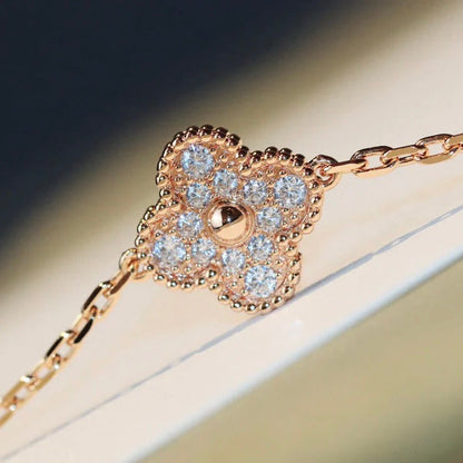 [Love Lucky]CLOVER 20 MOTIFS DARK MOP DIAMOND  NECKLACE