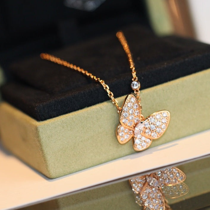 [Love Lucky]BUTTERFLY DIAMOND NECKLACE