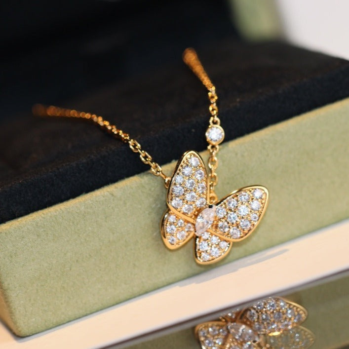[Love Lucky]BUTTERFLY DIAMOND NECKLACE