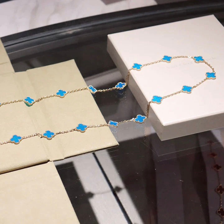 [Love Lucky]CLOVER 20 MOTIFS TURQUOISE GOLD