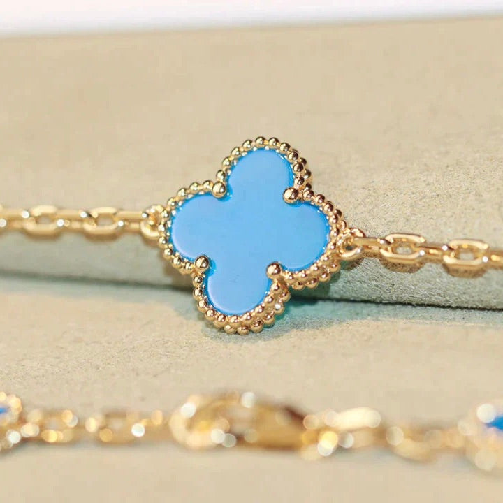 [Love Lucky]CLOVER 20 MOTIFS TURQUOISE GOLD