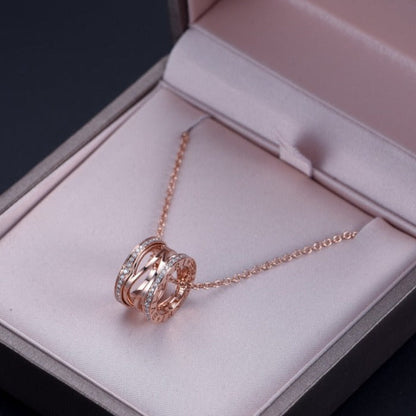 [Love Lucky]ZERO 1 PINK GOLD DIAMOND OPEN NECKLACE