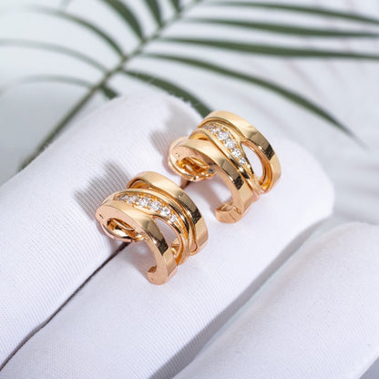 [Love Lucky]ZERO 1 PINK GOLD DIAMONDS EARRINGS