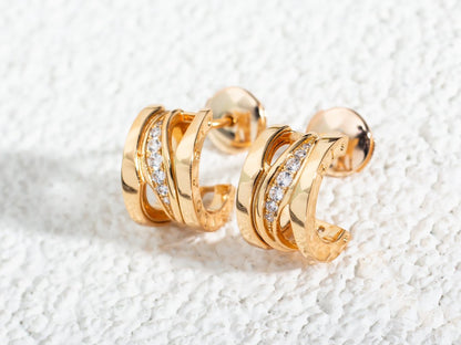 [Love Lucky]ZERO 1 PINK GOLD DIAMONDS EARRINGS