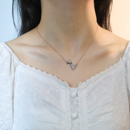 [Love Lucky]VOLT SILVER DIAMOND PEDANT NECKLACE