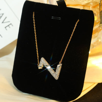 [Love Lucky]VOLT SILVER DIAMOND PEDANT NECKLACE