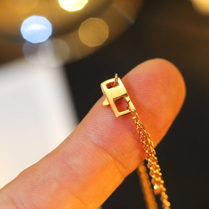 [Love Lucky]STAR AND SUN DIAMOND PINK GOLD NECKLACE