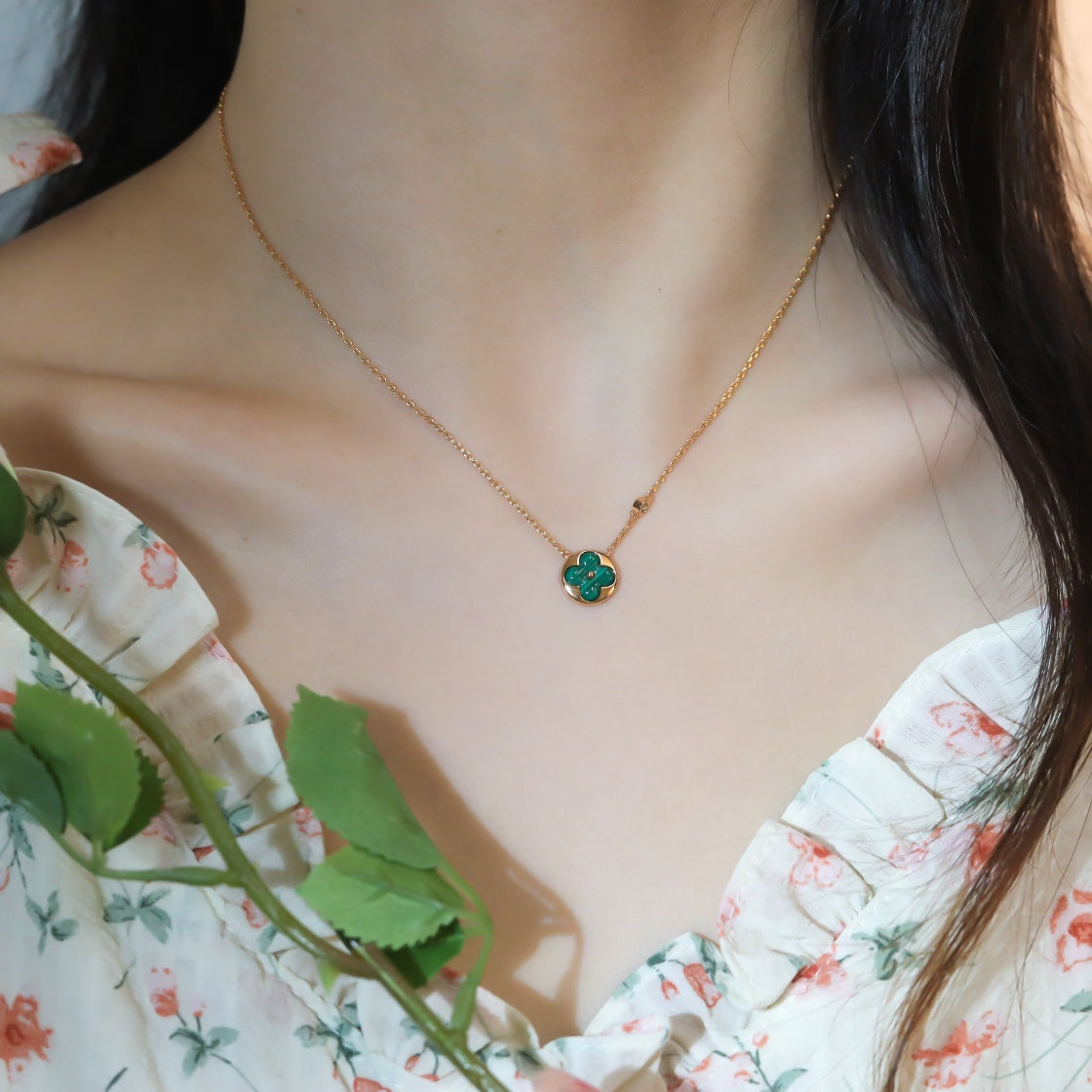 [Love Lucky]SUN PEDANT PINK GOLD 1 DIAMOND NECKLACE