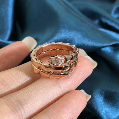 [Love Lucky]SERPENTS DOUBLE ROW DIAMOND RING