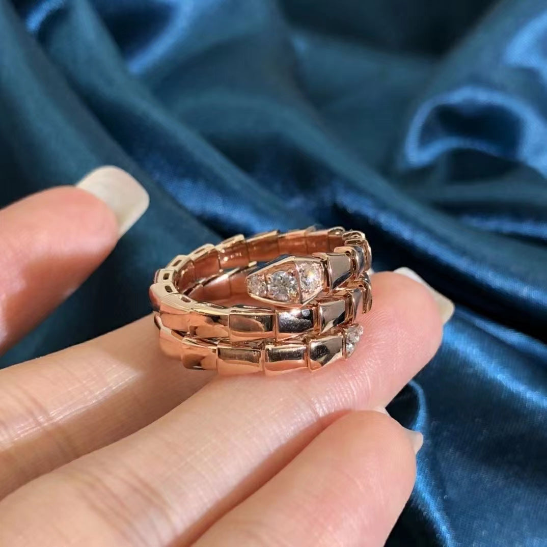 [Love Lucky]SERPENTS DOUBLE ROW DIAMOND RING