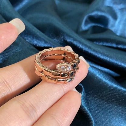 [Love Lucky]SERPENTS DOUBLE ROW DIAMOND RING