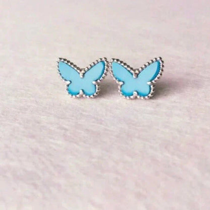 [Love Lucky]BUTTERFLY TURQUOISE EARRINGS SILVER