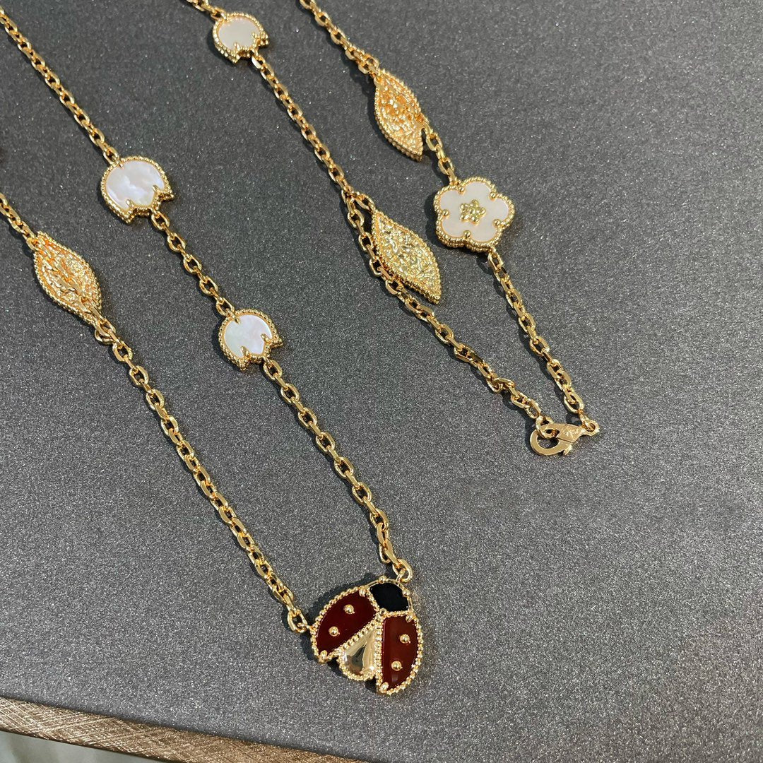 [Love Lucky]LUCKY SPRING 15 MOTIFS GOLD NECKLACE