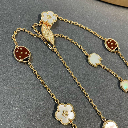 [Love Lucky]LUCKY SPRING 15 MOTIFS GOLD NECKLACE