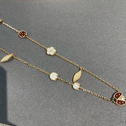 [Love Lucky]LUCKY SPRING 15 MOTIFS GOLD NECKLACE