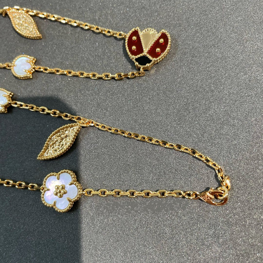 [Love Lucky]LUCKY SPRING 15 MOTIFS GOLD NECKLACE