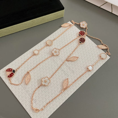 [Love Lucky]LUCKY SPRING 15 MOTIFS ROSE GOLD NECKLACE