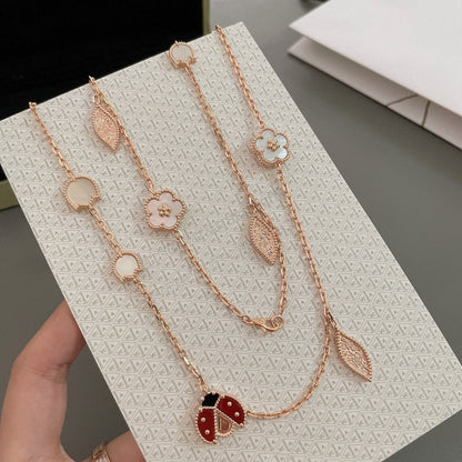 [Love Lucky]LUCKY SPRING 15 MOTIFS ROSE GOLD NECKLACE