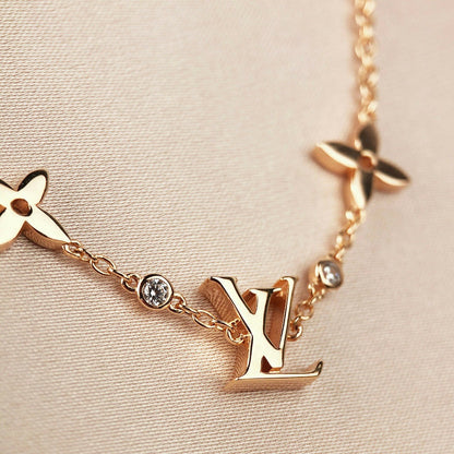 [Love Lucky]STAR AND SUN 7 MOTIFS GOLD BRACELET