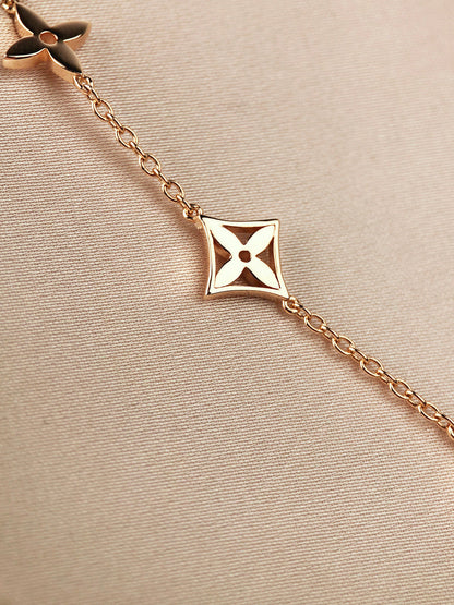 [Love Lucky]STAR AND SUN 7 MOTIFS GOLD BRACELET
