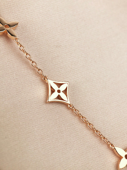 [Love Lucky]STAR AND SUN 7 MOTIFS GOLD BRACELET