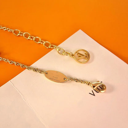 [Love Lucky]LOGO STAR MOTIF GOLD BRACELET
